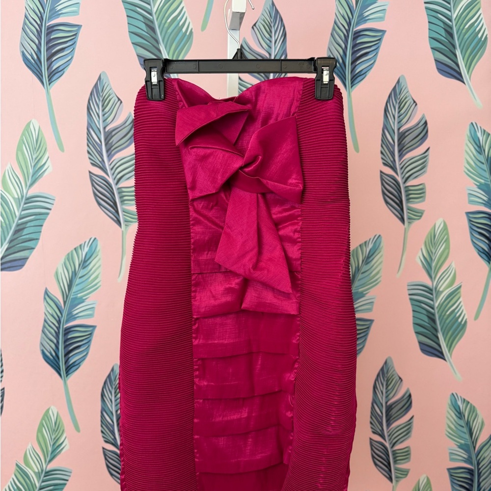 Forever 21 Strapless Bow Dress | Fuchsia | Size XL